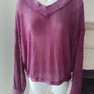 We The Free Rich Purple Knit Top